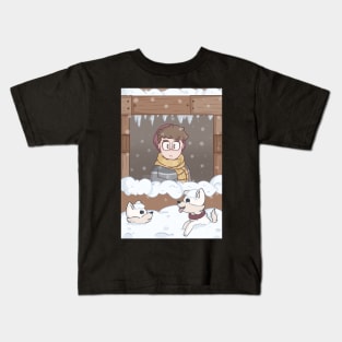 Wilbur Soot Newfoundland snow Kids T-Shirt